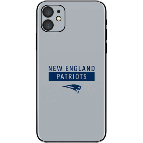 NFL New England Patriots Grey Performance Series iPhone 11 Skin
